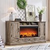 SinCiDo 35.7″ Tall Farmhouse Fireplace TV Stand for 80 Inch TV, 36″ Electric Fireplace, Entertainment Center w/ Cabinets & Drawers - 4 of 4