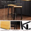 YOOCOZZ 3-Piece Classic Rolling Kitchen Island Set with 2 Bar Stools, Drop Leaf, Power Outlet and Large Storage Space - 4 of 4
