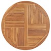 vidaXL Table Top Solid Teak Wood Round 1" 35.4" - 2 of 4