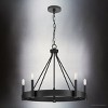 Urban Ambiance Luxury Modern Farmhouse Indoor Chandelier,  21''H x 26"W x 26''D,  Matte Black Finish, UHP4484 - 3 of 4