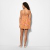 Women's Mini Pleated Babydoll Dress - Wild Fable™ Orange Floral - 3 of 3