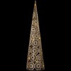 Northlight LED Lighted Glittered Sunburst Christmas Cone Tree - 15.5" - Warm White Lights - Gold - 2 of 4