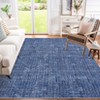 Washable Modern Solid Textured Rug Non Slip Low Pile Rug Soft Contemporary Throw Floor Cover Foldable Indoor Carpet for Living Room Bedroom - 3 of 4