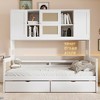 KIGFTSOD Wooden Daybed With 2 Drawers, and All-in-One Cabinet and Shelf - 2 of 4