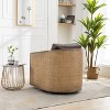 CAVINAS 360 Degree Swivel Barrel Accent Chair with Rattan Frame,  Upholstered Sofa Chair with Wood Base - 4 of 4