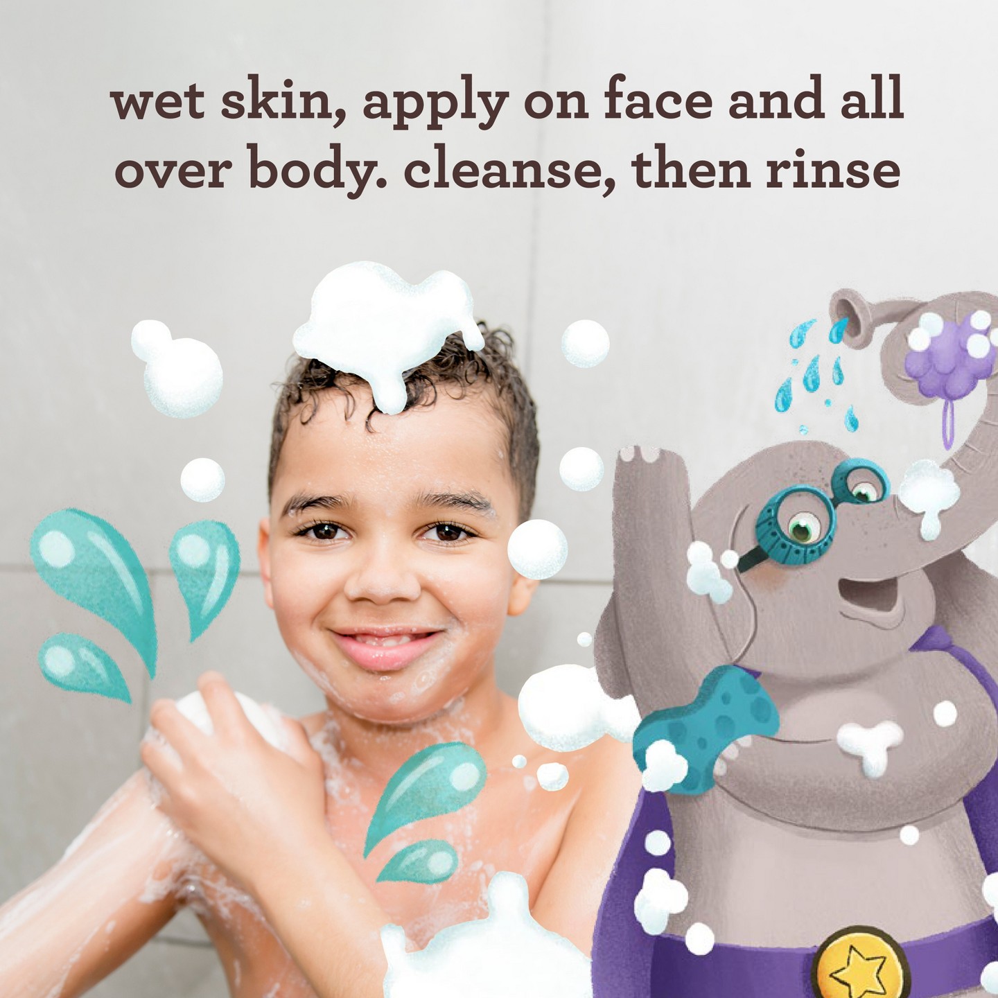 Детское средство для умывания лица и тела Aveeno Kids с овсом, 18 fl oz — фото 3