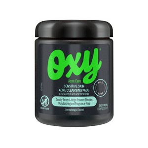 Oxy Sensitive Skin 0.5% Salicylic Acid Face and Body Acne Face Cleansing Pads - 90ct - 1 of 4