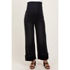 Pinkblush Black Cuffed Relaxed Wide Leg Maternity Jeans - 3 of 4