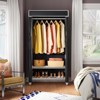 VIPEK V1C 3-Tier Portable Closet Covered Garment Racks, White Clothing Rack with Grey Oxford Fabric Cover - 2 of 4