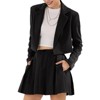 EXLURA Women's Business Casual Blazer Suit Sets and Pleated Mini Skirt 2 Piece Outfits Trendy Long Sleeve Y2K Clothes 2025 - 3 of 4