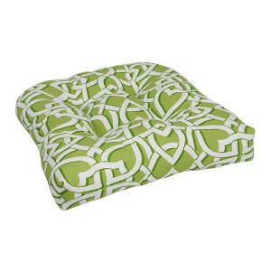 Blazing Needles, 19-inch U-Shaped Spun Polyester Outdoor Tufted Dining Chair Cushion - 1 of 2