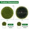 Costway 20" Faux Boxwood Balls with Sun-Protective PE Material Mimic Fluffy Leaves - 3 of 4