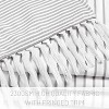 LunaLulinlk Gray Shower Curtain for Bathroom Stripe Tassel Fabric Shower Curtain - 3 of 4