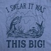Mens I Swear It Was This Big T shirt Funny Fish Story Fishing Joke Fisherman - Crazy Dog Men's T Shirt - 2 of 4
