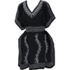 HAPPY BAY Women's Summer Vacation Beachwear Mini Swim Suit Short Beach Dress Front Tie Bathing Suit Cover Ups Large-X-Large Black Solid - 3 of 3