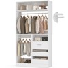 Aheaplus 36'' W Freestanding Walk-in Closet Organizer System with 2 Hanging Rods and 3 Wood Drawers - 2 of 4