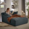 Oversized Corduroy Modern Armless Chaise Lounge Chair with No Assembly Required and Comfy Sleeper Function - 2 of 4