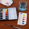 New York Central Watercolor Palette - 12 Empty Half Pans Boxes and Palette with 10 Watercolor Swatch Cards and 2 Swatch Card Sleeves - 3 of 4