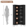 71.8'' Corner Bookshelf - Farmhouse Corner Bookcase, Large L-Shaped Bookshelf, 5 Tier Display Shelf, Heavy Duty Bookcases, Bookshelves with Storage - 4 of 4