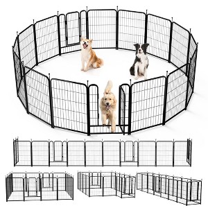 GOTGELIF 16 Panels 40" Height Dog Playpen Heavy Duty Pet Fence Indoor Outdoor - 1 of 4