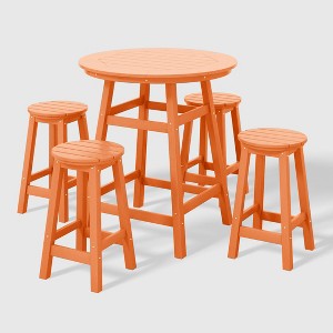 WestinTrends Malibu All Weather Hdpe Outdoor Patio Counter Height Dining Set (5-Piece) - 1 of 4