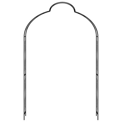 vidaXL Garden Arch Black Powder-coated iron Large Decorative Inlays