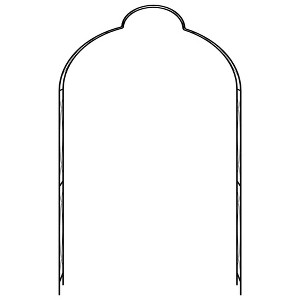 vidaXL Garden Arch Black Powder-coated iron Large Decorative Inlays - 1 of 4