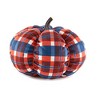 The Lakeside Collection Decorative Harvest Plush Pumpkins - Navy Plaid Medium - 2 of 4
