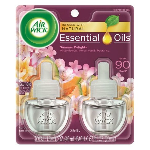Air Wick Life Scents Scented Oil Plug In Air Freshener Refills Summer Delights With White Flowers Melon Vanilla Scent 2ct Target
