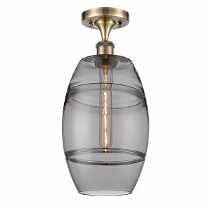 Vaz - 1 Light Semi-Flush Mount In Industrial Style-11.13 Inches Tall and 8 Inches Wide - 1 of 1