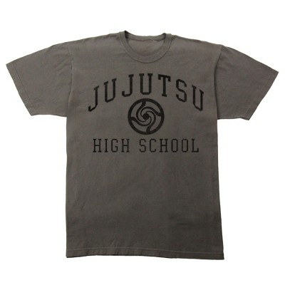 Jujutsu Kaisen Jujutsu High School Logo Adult Pepper Black Crew Neck Short Sleeve T-shirt