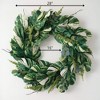 Sullivans Artificial 28" Variegated Leaf Wreath, Green - 4 of 4