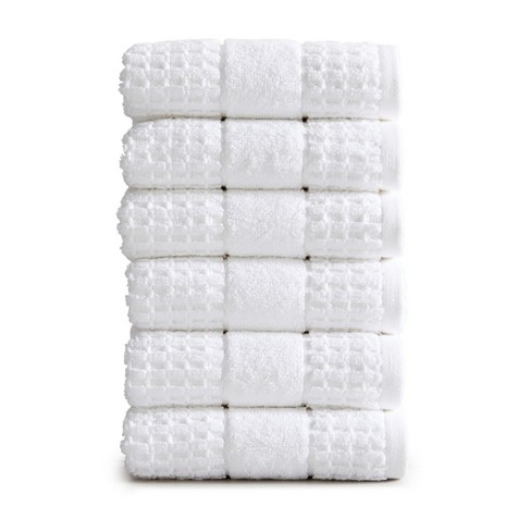 White Waffle Weave Towels Sets - 1 Bath, 1 Hand Towels