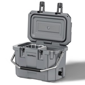 Hooure 30 Quart Cooler with Wheels, Ice Chests Portable Camping Cooler Holds Ice up to 6 Days, Leak-Proof Outdoor Insulated Cooler with Handle - 1 of 4