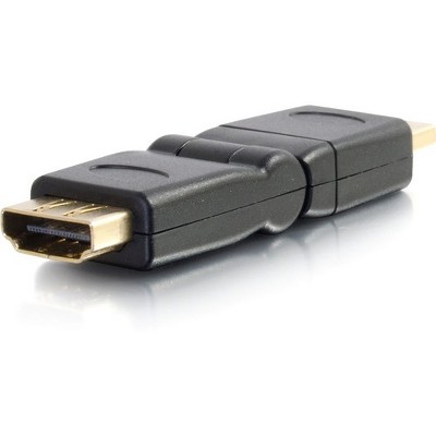 C2G 360° Rotating HDMI Adapter - Male to Female - 1 x HDMI (Type A) Male Digital Audio/Video - 1 x HDMI (Type A) Female Digital Audio/Video