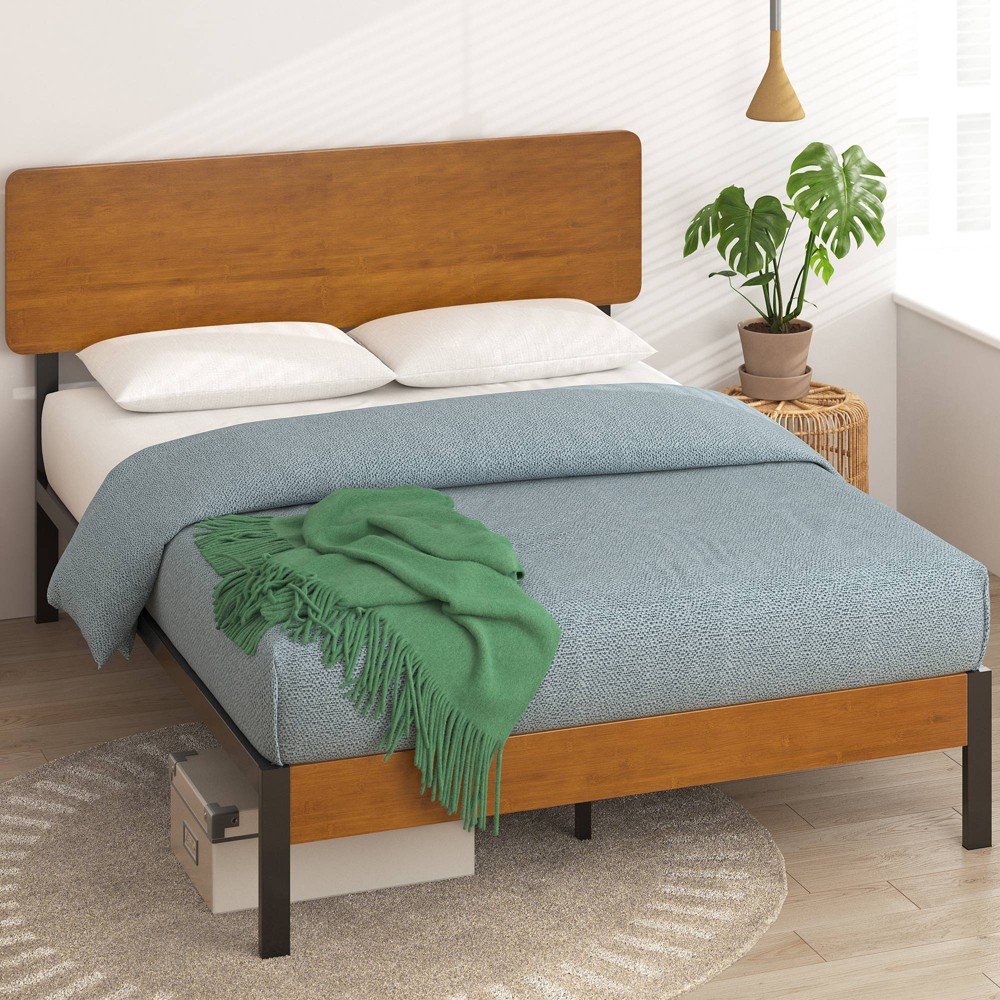 Photos - Bed Frame Zinus Queen Olivia Metal Platform  Brown  