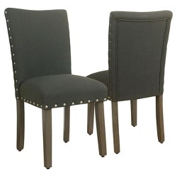 Parsons Dining Chair With Nailheads Set Of 2 Sea Foam