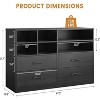 4 Drawers Dresser with 6 Open Cubbies, Modern Chest of Drawers, Adjustable Shelves, for Living Room,Hallway - 2 of 4