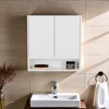 SEVOBAL Bathroom Storage Cabinets Wall Mounted Double Door Mirror Medicine Cabinet with Shelves for Bathroom, White, 5.6"*24.8"*25.8" - 4 of 4