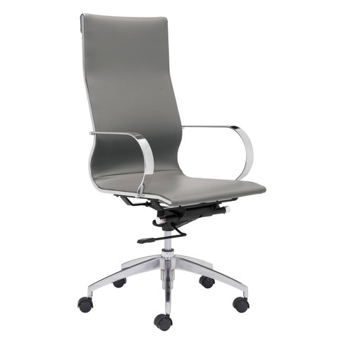 Elegant Modern High Back Adjustable Office Chair Gray - Zm Home : Target