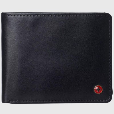 Alpine Swiss RFID Connor Passcase Bifold Wallet For Men Leather Comes in a Gift Box