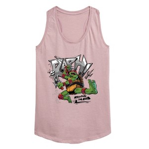 Women's - Teenage Mutant Ninja Turtles - Raphael Going In Loud Graphic Racerback Tank - 1 of 4