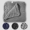 Handmade Chunky-Knit Weighted Blanket, 100% Cotton No Fillers, All-Season Soft & Calming by California Design Den - 4 of 4