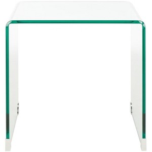 Cowan Tempered Glass Side Tbl - Clear - Safavieh - 1 of 4