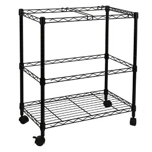 Oceanstar Portable 2-Tier Metal Rolling File Cart - 1 of 4