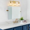 POWLIG 22-in 3-Light Modern Gold Dimmable Bathroom Vanity Light with Cone Clear Glass Shade - 3 of 4