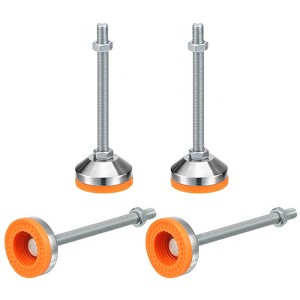 Unique Bargains Carbon Steel Non-Skid Adjustable Furniture Table Feet Leveling Feet 4 Pcs - 1 of 4
