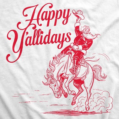 Мужские футболки Crazy Dog T-Shirts, Inc. Mens Funny T Shirts Happy Yallidays Sarcastic Christmas Graphic Novelty Tee For Men - Crazy Dog Men's T Shirt Gift For Christmas White M — фото 2