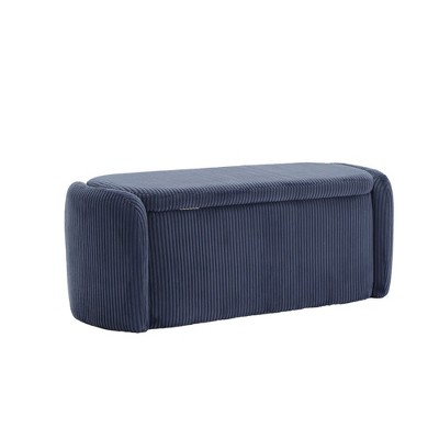 NicBex Storage Ottoman Bench for Bedroom,Upholstered Storage Bench with Safety Hinge,Ottoman for Living Room,Bedroom,Entryway