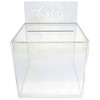 OnDisplay 10" Luxe Acrylic Clear Wedding Card Money Box w/Hinged Lid and Removable Sign - 2 of 4